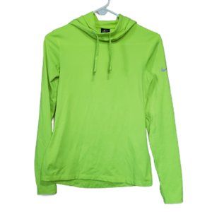Nike Pro Dri-Fit Neon Yellow Cowl Neck Hoodie S